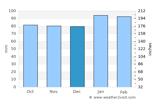 Wilson average rain in December