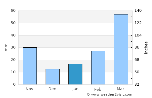 Wokha average rain in January