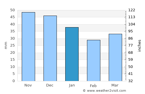 Wolin average rain in January