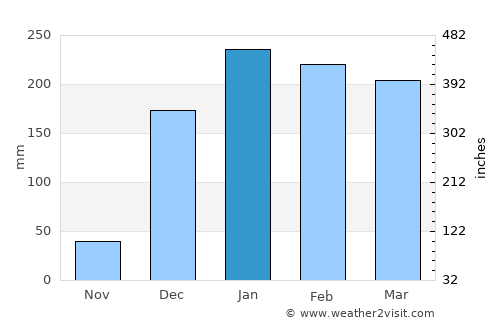 Wongsorejo average rain in January