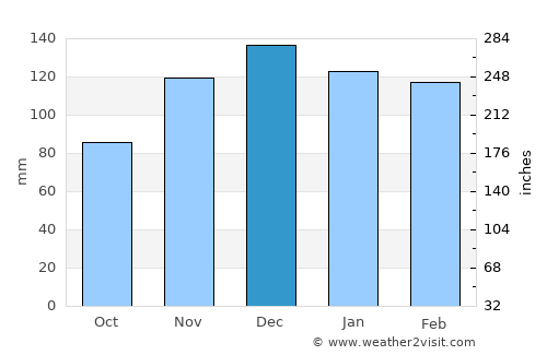 Woodbury average rain in December