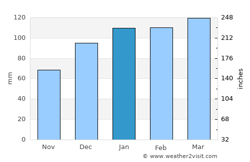 Wrightsville average rain in January