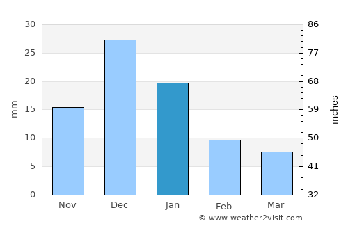 Yago average rain in January