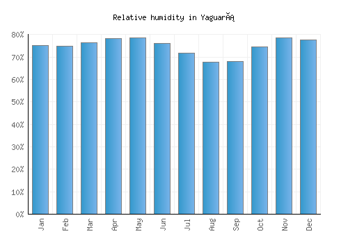 Yaguará relative humidity averages
