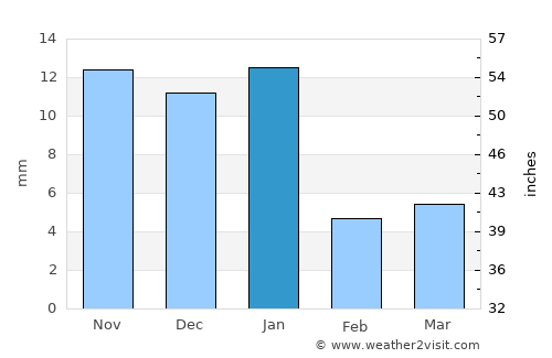Yahualica de González Gallo average rain in January