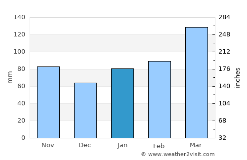 Yamaguchi average rain in January