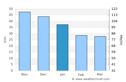 Yaransk average rain in January