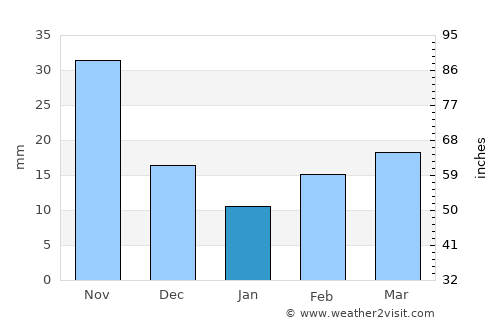 Yaroslavskiy average rain in January