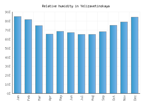 Yelizavetinskaya relative humidity averages
