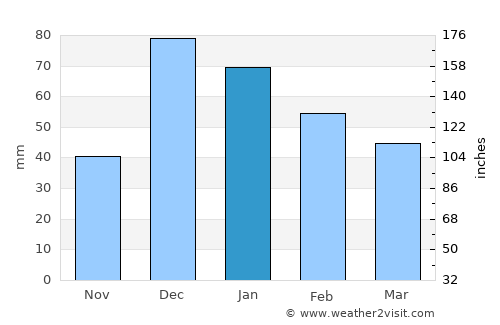 Yeri average rain in January
