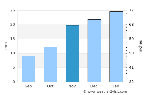Yerington average rain in November