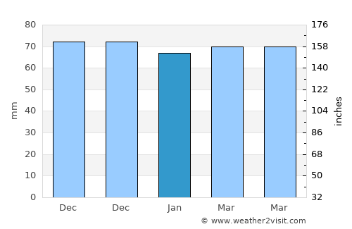 Yeşilyurt average rain in January