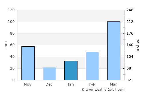 Yirga ‘Alem average rain in January