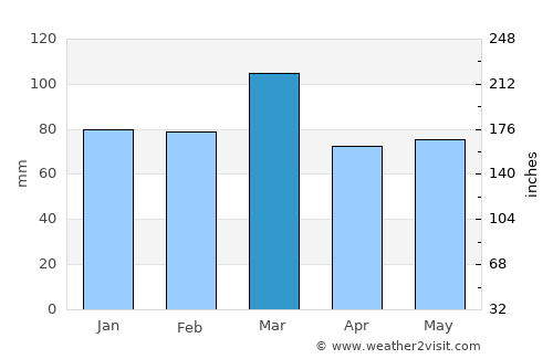 Yol average rain in March