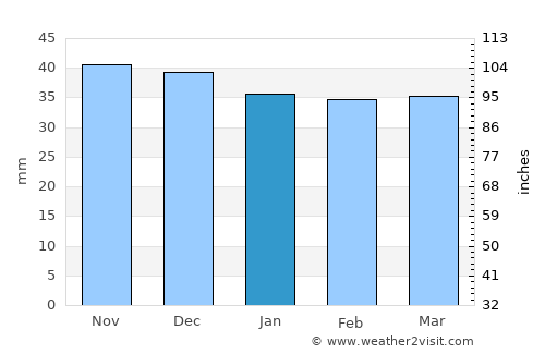 Zagon average rain in January