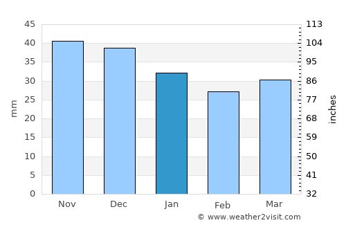 Zgierz average rain in January