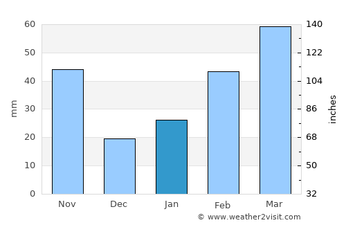 Zhanjiang average rain in January