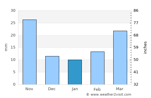 Zhucheng average rain in January