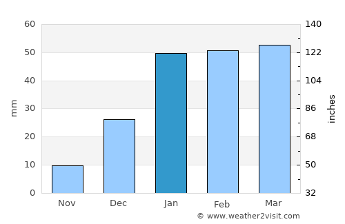 Zīārat-e Shāh Maqşūd average rain in January