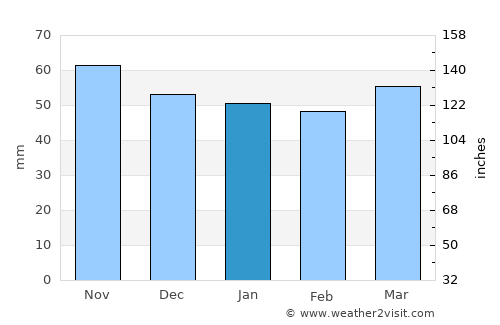 Zirl average rain in January