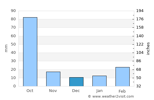 Ziro average rain in December