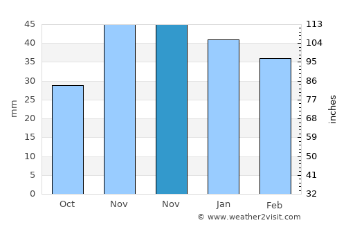 Zverevo average rain in November