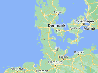 Map showing location of Aabenraa (55.04434, 9.41741)
