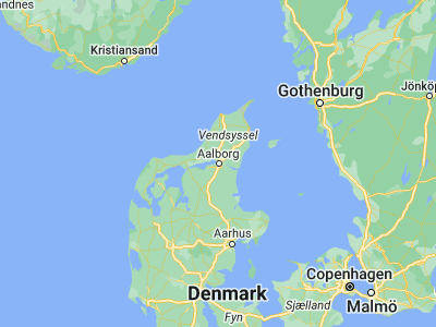 Map showing location of Aalborg (57.048, 9.9187)