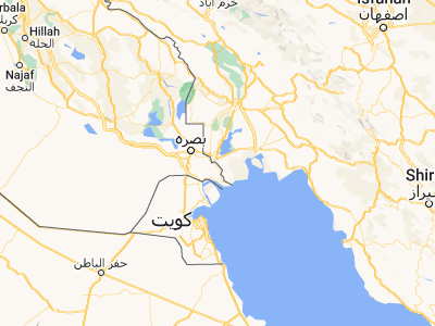 Map showing location of Ābādān (30.3392, 48.3043)