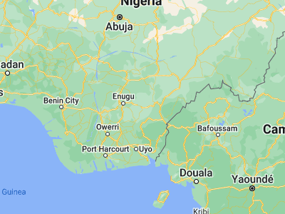 Map showing location of Abakaliki (6.31625, 8.11691)