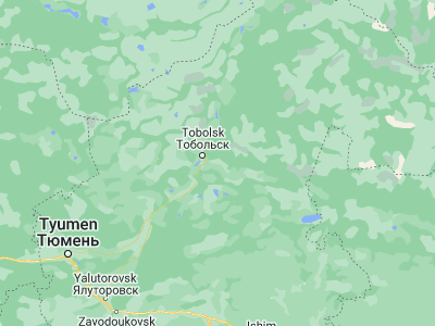 Map showing location of Abalak (58.12861, 68.59444)