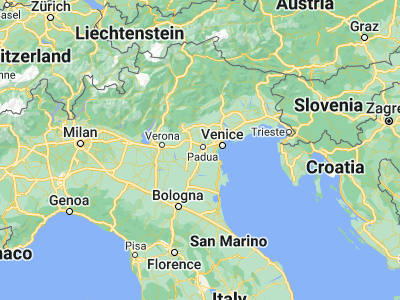 Map showing location of Abano Terme (45.36099, 11.79141)