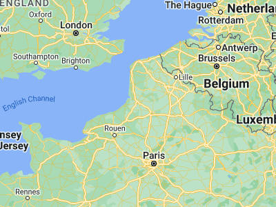 Map showing location of Abbeville (50.1, 1.83333)