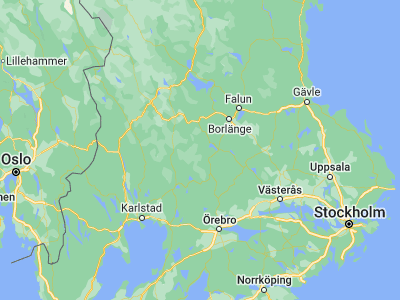 Map showing location of Abborrberget (60.15, 14.8)
