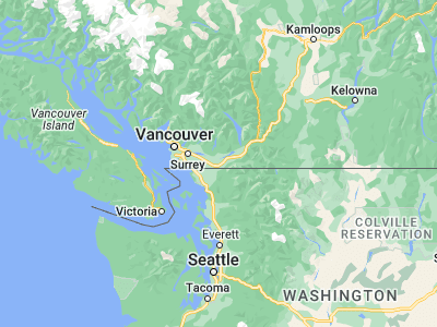 Map showing location of Abbotsford (49.05798, -122.25257)
