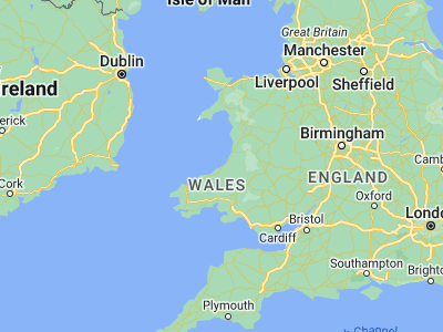 Map showing location of Aberaeron (52.24247, -4.25871)