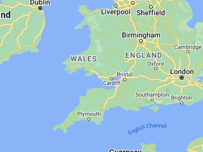 Map showing location of Aberkenfig (51.54, -3.59556)