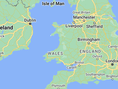 Map showing location of Aberystwyth (52.41548, -4.08292)