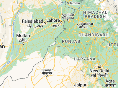 Map showing location of Abohar (30.1431, 74.19749)