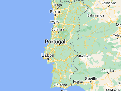 Map showing location of Abrantes (39.46667, -8.2)
