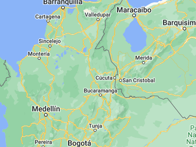 Map showing location of Ábrego (8.08065, -73.22054)