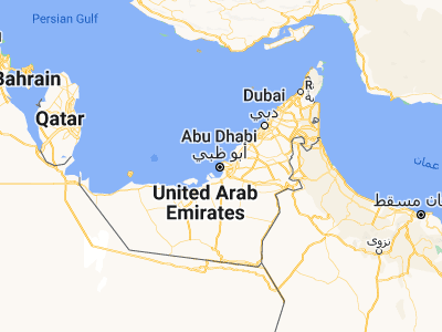 Map showing location of Abu Dhabi (24.46667, 54.36667)