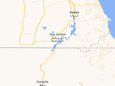 Map showing location of Abū Sunbul (22.3457, 31.61624)