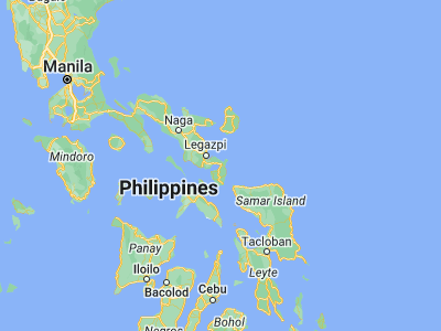 Map showing location of Abuyog (12.9461, 124.0519)