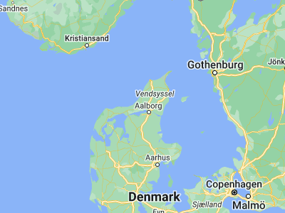 Map showing location of Åbybro (57.15836, 9.73672)