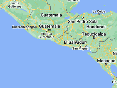 Map showing location of Acajutla (13.59278, -89.8275)