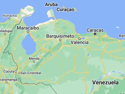 Map showing location of Acarigua (9.55451, -69.19564)