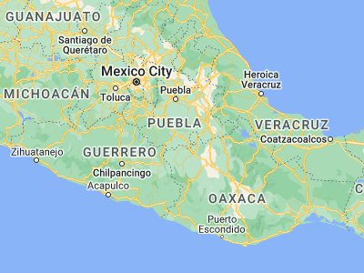 Map showing location of Acatlán de Osorio (18.2025, -98.04864)