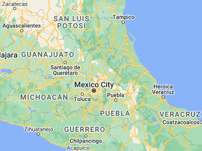 Map showing location of Acayuca (20.03333, -98.83333)