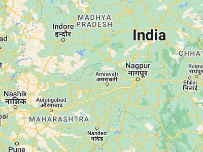 Map showing location of Achalpur (21.25722, 77.50861)